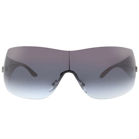 Versace VE 2054 10008G Silver Plastic Shield Sunglasses Grey .